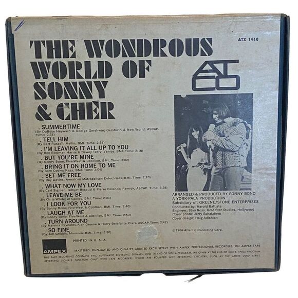 The Wondrous World of Sonny & Cher -Stereo ATCO 4 Track 3 3/4” IPS Reel - Picture 2 of 6